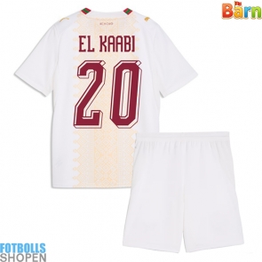 Billiga Marocko Ayoub El Kaabi #20 Bortatröja Barn VM 2026 Kortärmad (+ Korta byxor)